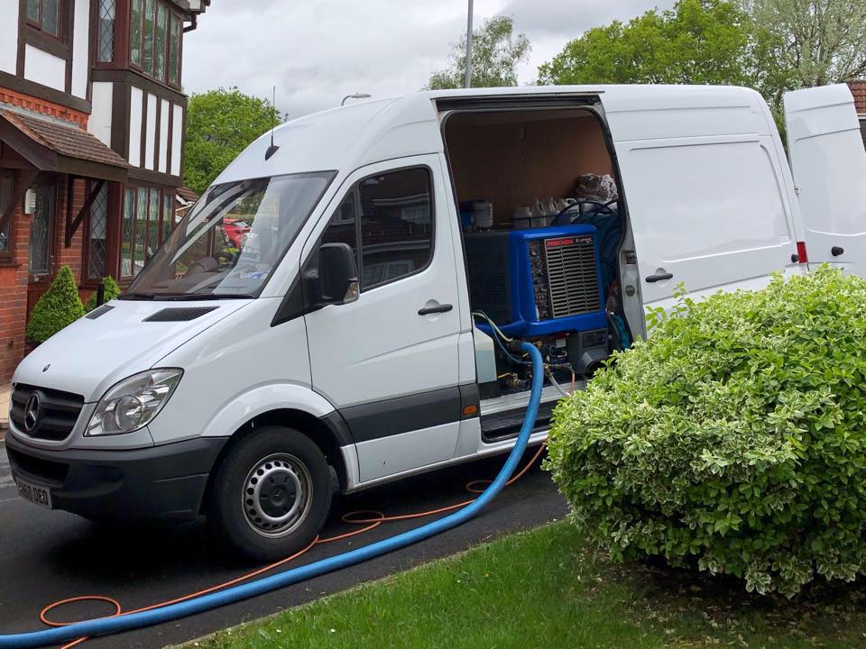 crystal clean van with carpet cleaner